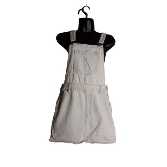 Forever 21 Overall Bib Skirt Dress Womens Size XS Light Wash Denim Y2K - Picture 1 of 9